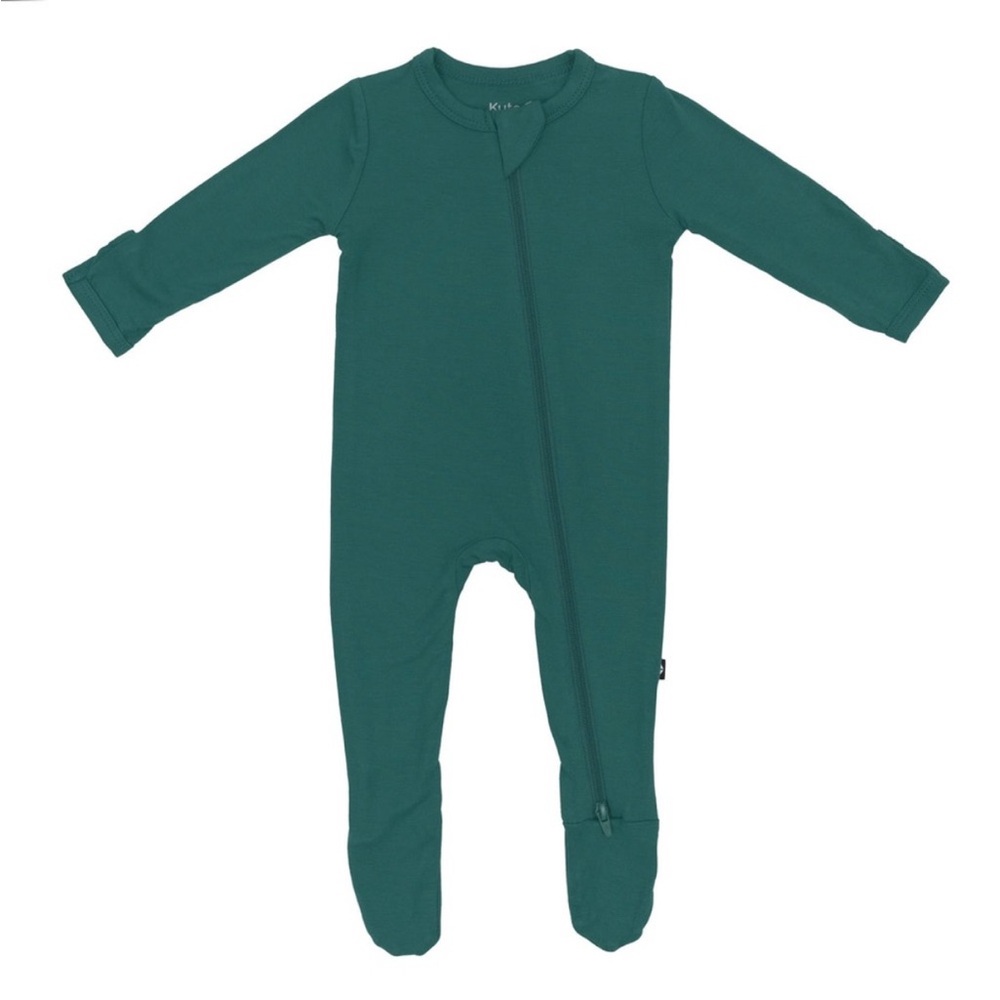 NWT - Kyte Baby - Zippered Footie in Emerald - Size 12-18m